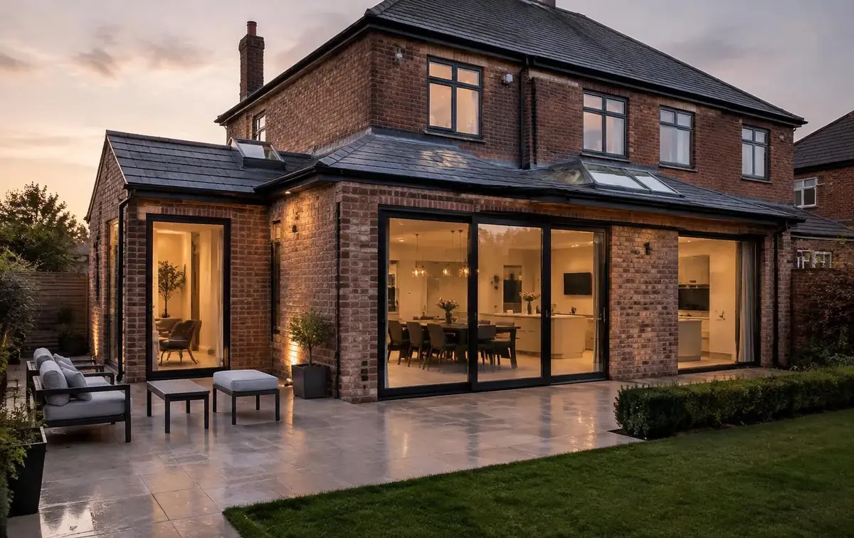 Brick home with a spacious rear extension